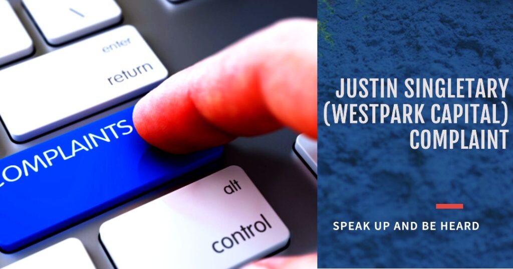 Justin Singletary (Westpark Capital) Complaint