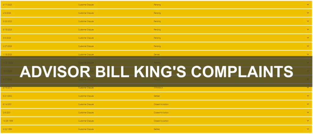 Merrill Lynch Bill King Complaints