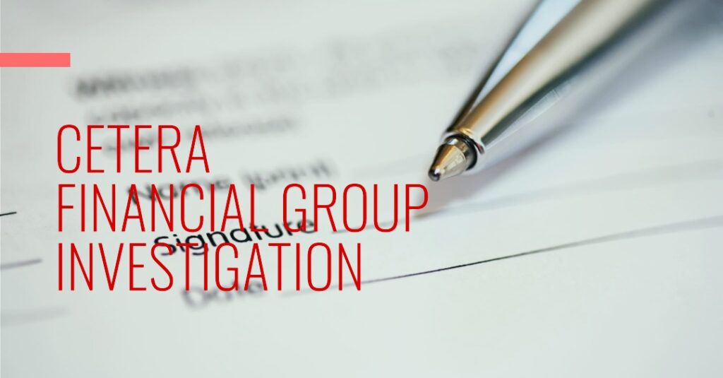 Cetera Financial Group Investigation