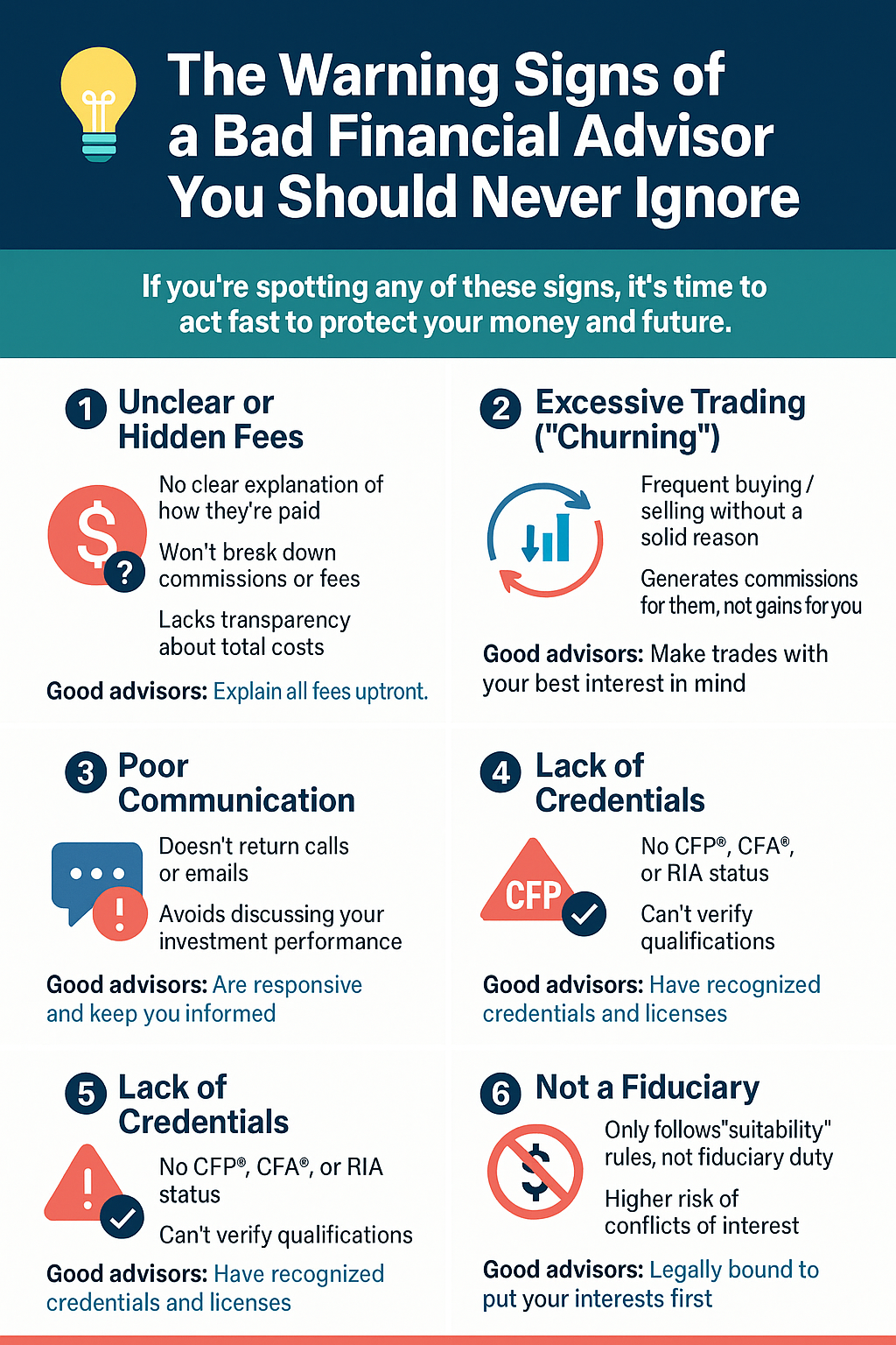 bad financial advisor red flags